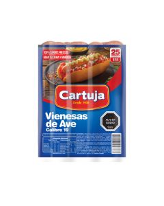 Vienesas de ave 25 unidades