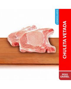 Caja de chuleta vetada porcionada congelada 5,6 kg aprox