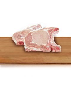 Caja de chuleta vetada porcionada congelada 5,6 kg aprox
