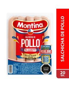 Salchicha de Pollo 20 unidades, 1 kg