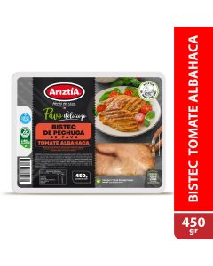 Bistec de Pechuga de Pavo Tomate Albahaca 450 gr